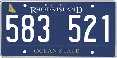RI license plate 583521