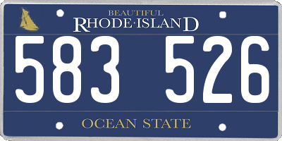 RI license plate 583526