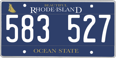 RI license plate 583527