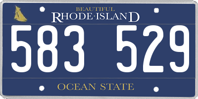 RI license plate 583529