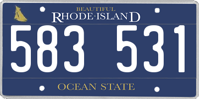 RI license plate 583531