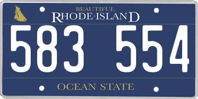 RI license plate 583554