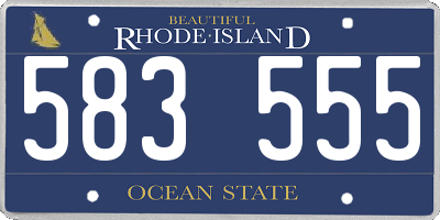 RI license plate 583555