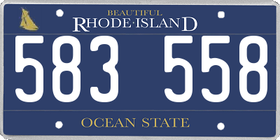 RI license plate 583558