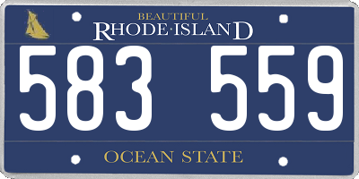 RI license plate 583559