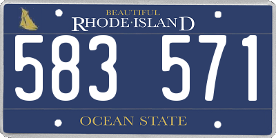 RI license plate 583571