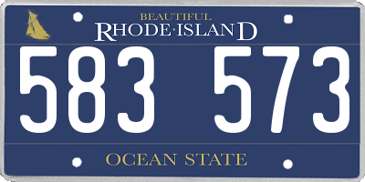 RI license plate 583573