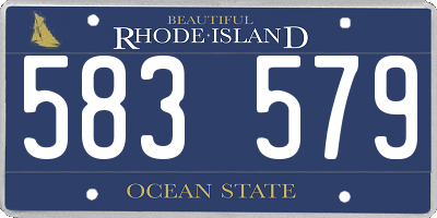 RI license plate 583579