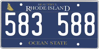 RI license plate 583588
