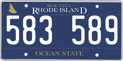 RI license plate 583589