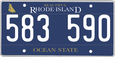 RI license plate 583590