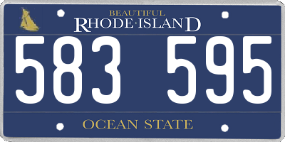 RI license plate 583595