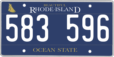 RI license plate 583596