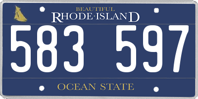 RI license plate 583597