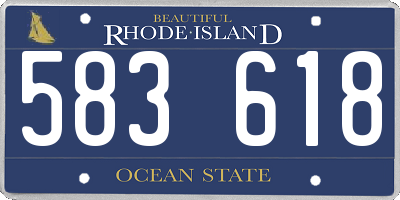RI license plate 583618