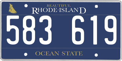 RI license plate 583619