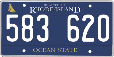 RI license plate 583620