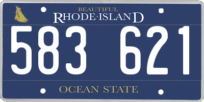 RI license plate 583621