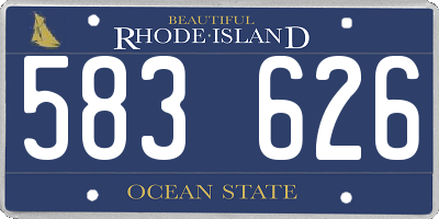 RI license plate 583626