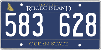 RI license plate 583628