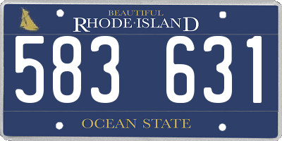 RI license plate 583631