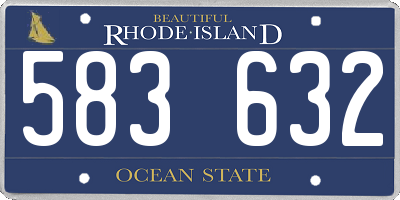 RI license plate 583632