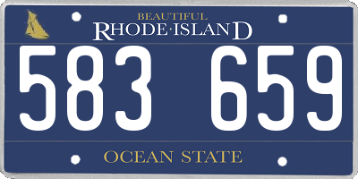RI license plate 583659