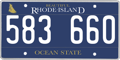RI license plate 583660