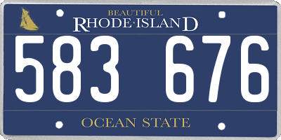 RI license plate 583676