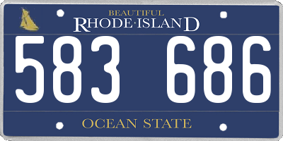 RI license plate 583686