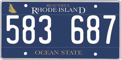 RI license plate 583687