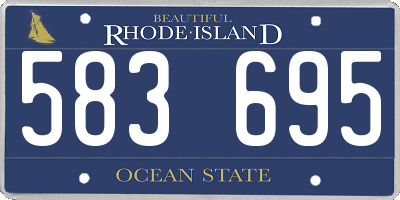 RI license plate 583695