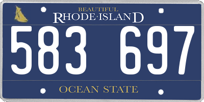 RI license plate 583697