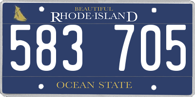 RI license plate 583705