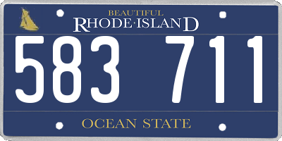 RI license plate 583711