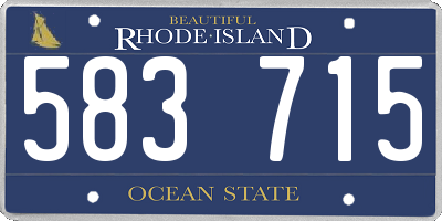 RI license plate 583715