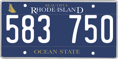 RI license plate 583750