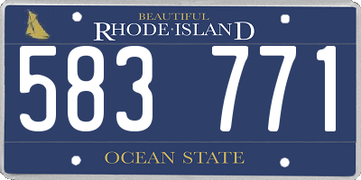 RI license plate 583771