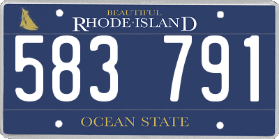 RI license plate 583791