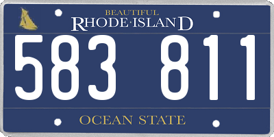 RI license plate 583811