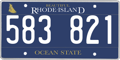 RI license plate 583821