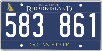 RI license plate 583861