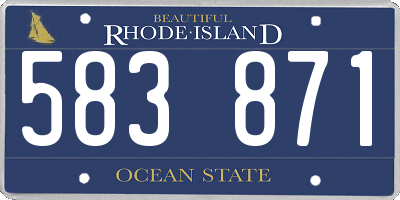 RI license plate 583871