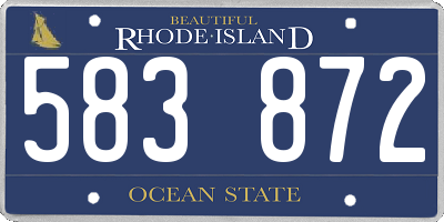 RI license plate 583872