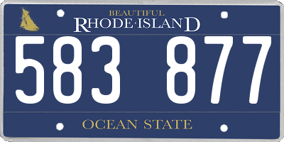 RI license plate 583877