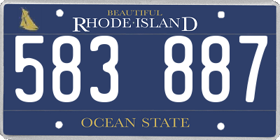 RI license plate 583887