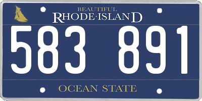 RI license plate 583891