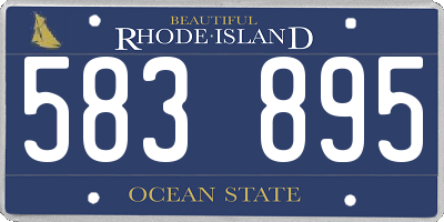 RI license plate 583895