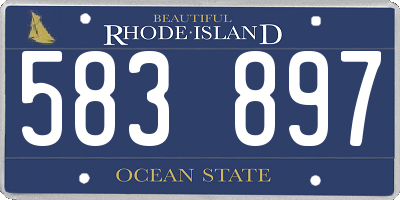 RI license plate 583897