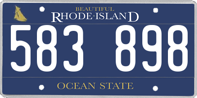 RI license plate 583898